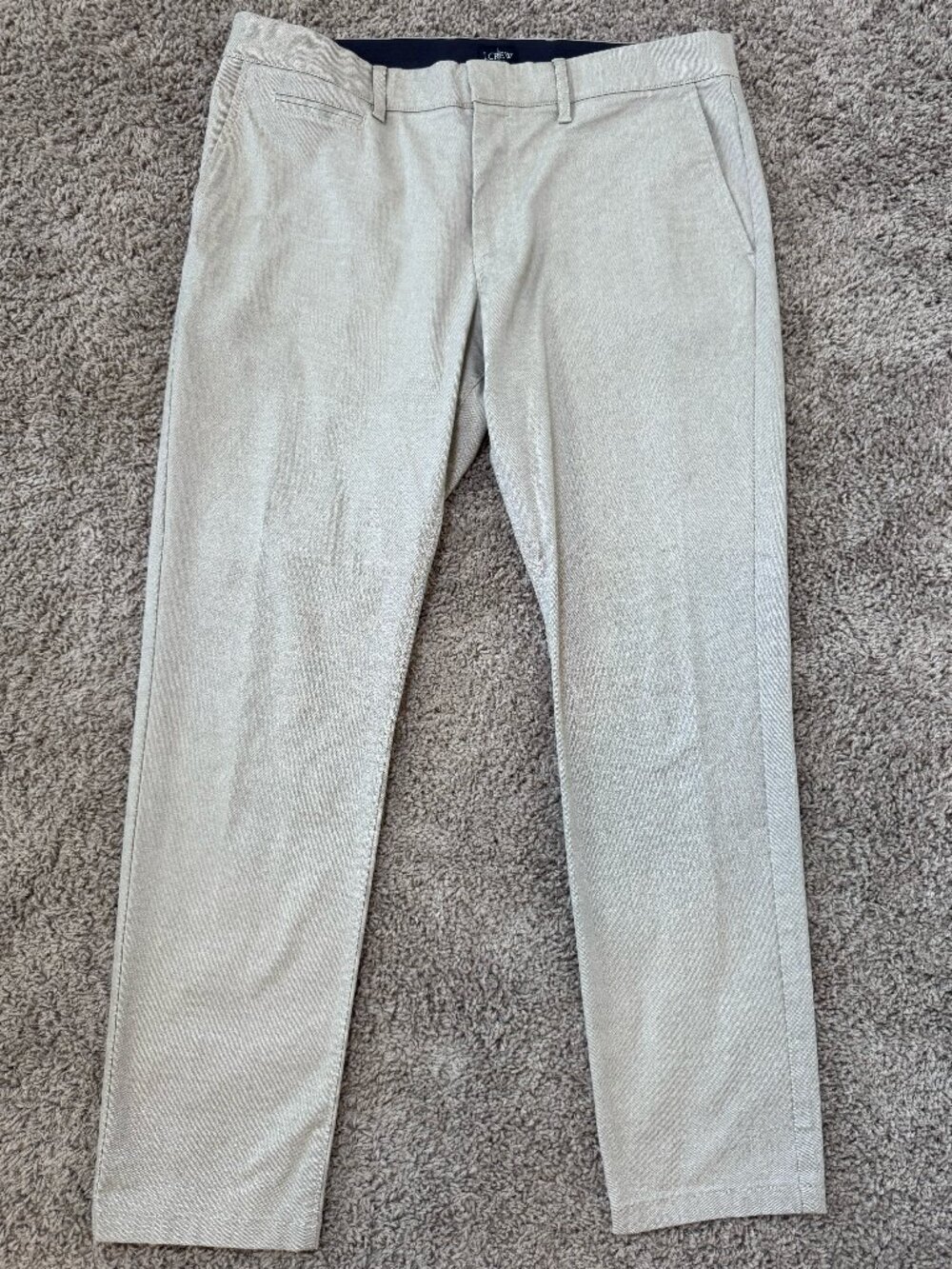 J.Crew 484 Slim Oxford Tech Pants Men’s 34x30 Gray Stretch Chino